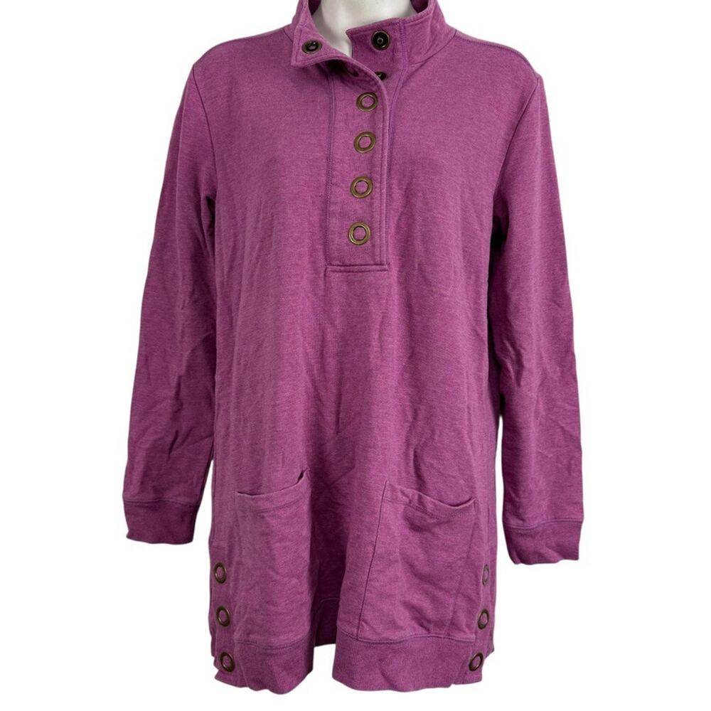 Soft Surroundings Lakshmi Tunic Stretch Pullover Sweatshirt Long Sleeve sz XS